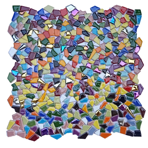 Керамическая мозаика инопланетянин маленькие фрагменты нерегулярные семафор гальвазийная головоломка фона фона стены без плитки без камня цвет