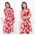 Coral flannel áo hai mảnh áo choàng tắm cho phụ nữ treo váy ngủ mùa đông dày đồ ngủ dài dịch vụ nhà đầm ngủ đẹp Night Robe