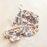 Раздельный лонгслив, белый купальник, ткань, 2-10 лет, в цветочек, принт