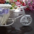 Mây nhựa xe ba bánh phao xe đạp bình hoa hoa giỏ hoa giỏ hoa mô phỏng hoa container đạo cụ chụp - Vase / Bồn hoa & Kệ Vase / Bồn hoa & Kệ