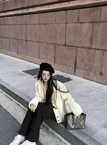 Зимний пиджак классического кроя, шерстяные штаны, свободный прямой крой