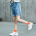 Quần short denim nữ 2019 mới nước ngoài quần hot phiên bản Hàn Quốc của mạng lưới nữ màu đỏ trinh nữ lớn - Quần jean yếm jean cho bé gái Quần jean