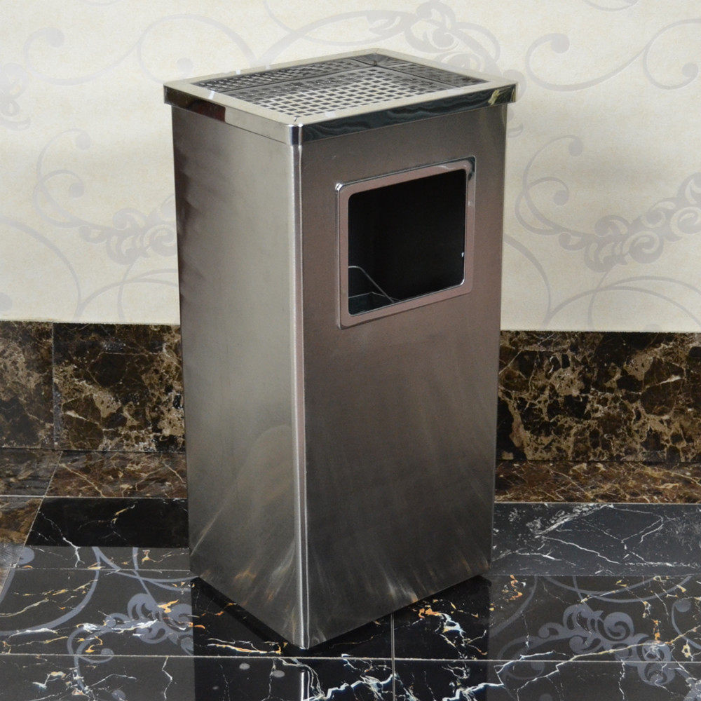 桶座地烟灰桶黑色杏色墨绿色丽格桶果皮桶楼梯口排放   长方形垃圾桶