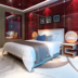 Khách sạn khách sạn có thể được tùy chỉnh phòng tiêu chuẩn phòng đôi giường đồ nội thất giường hộp mềm túi đầu giường trở lại Nội thất khách sạn