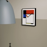 Mondrian Color Block Art Cormeration Vishing Clock Ins, северная лента кварцевая спальня