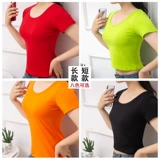 Летняя одежда, хлопковая спортивная танцующая футболка для спортзала, короткий рукав