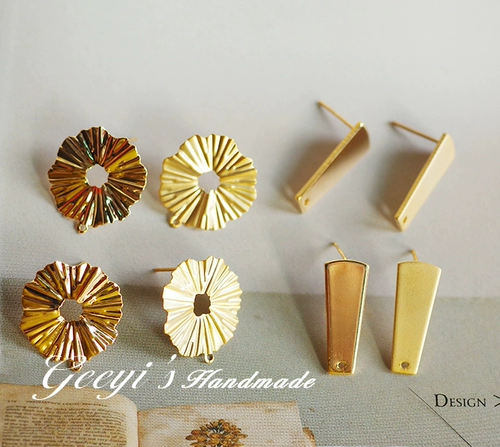 Медные золотые аксессуары, серьги, DIY, золото 14 карат, серебро 925 пробы