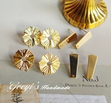 Медные золотые аксессуары, серьги, DIY, золото 14 карат, серебро 925 пробы