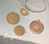 Золотые медные ретро монеты, подвеска, аксессуары, золото 14 карат, DIY