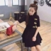 2018 mùa thu Hàn Quốc phiên bản của phụ nữ mới của váy nữ quay số khóa sườn xám retro váy eo giảm béo ăn mặc