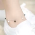 2016 hè mới s925 sterling bạc đen mã não vòng chân nữ Hàn Quốc thời trang màu đen mát mẻ cảm giác dị ứng chuỗi chân - Vòng chân Vòng chân