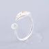 Nhật Bản và Hàn Quốc 925 nhẫn bạc nữ Sen dễ thương mạ bạc nụ hoa mở vòng điều chỉnh nhẫn ngón tay trỏ
