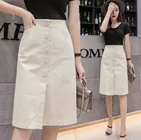 Длинная весенняя летняя тонкая приталенная модная джинсовая юбка, средней длины, коллекция 2023, высокая талия, А-силуэт