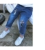 Cô gái mùa thu 2018 quần áo trẻ em hoang dã hoạt hình mèo thêu quần jeans giản dị quần bé 1624