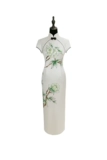 Оригинальный дизайнерский чай белый пион для матери, свадебное платье для мамы, ципао, сделано на заказ, ручная роспись