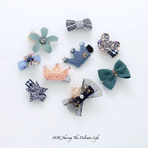 Детская милая заколка для волос с бантиком, детский безвредный аксессуар для волос, не повреждает волосы