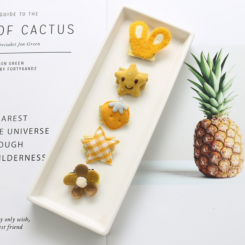 7. Turmeric Ear Hair Clipbaby Hairpin trumpet Hair clip lovely Little bow Mini baby Hairpin No hair injury Headwear princess Fetal hair