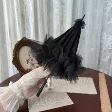 Одежда для кукол BJD 贝弗利河畔 原创自制bjd娃用可开合长柄哥特风古董伞34分三四分用