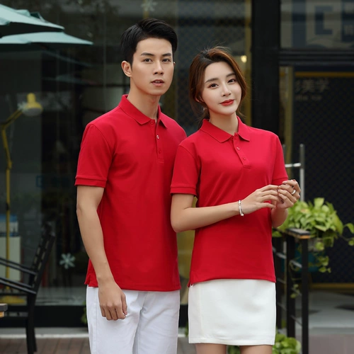 Цветная футболка polo для влюбленных, рубашка, парная одежда для работы, короткий рукав, делается под заказ, с печатью вашего логотипа
