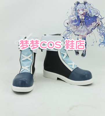 taobao agent Number 2856 Hatsune Miku Miku Winter Night Miku COSPLAY Shoe Anime Shoes to Custom