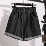 Летняя джинсовая юбка, шорты, штаны, большой размер, подходит для полных девушек, в западном стиле, высокая талия, свободный крой, А-силуэт