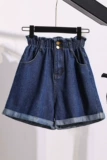 Летняя джинсовая юбка, шорты, штаны, большой размер, подходит для полных девушек, в западном стиле, высокая талия, свободный крой, А-силуэт