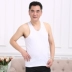 Cũ áo trung niên bông trắng vest nam mùa hè bông vòng cổ ngắn tay cộng với phân bón XL lỏng áo sơ mi Áo vest