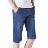 Apple, джинсовые тонкие эластичные штаны, шорты, для мужчины среднего возраста, свободный прямой крой