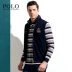Hoa Kỳ Paul Polo Mùa Xuân và Mùa Thu Người Đàn Ông Mới của Vest Vest Mỏng Đứng Cổ Áo Knit Slim Casual Vest áo khoác len nam trung niên Dệt kim Vest