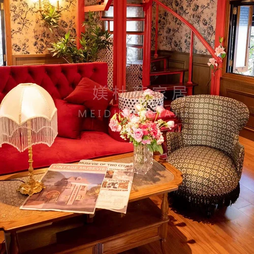 Ткань, ретро дизайнерский диван, французский стиль, тигр