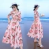 Váy voan dài nữ mùa hè 2019 mới dành cho nữ mùa hè in họa tiết cổ tích ngọt ngào đi biển - Váy dài