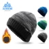 Mũ nam và nữ mùa đông thể thao ngoài trời đan mũ len dày hoang dã mùa thu và mũ mùa đông chạy mũ ấm - Mũ thể thao
