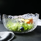 Творческая северная стеклянная салатная миска дома большая прозрачная личность птичье гнездо десерт завтрак овощной вода пластинка миска