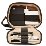 Черный шнур питания для путешествий, маленький водонепроницаемый зарядный кабель, сумка-органайзер