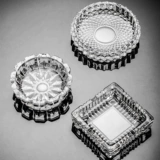 Стеклянная креативная маленькая пепельница для офиса, европейский стиль, делается под заказ, с печатью вашего логотипа