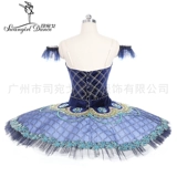 Индивидуальная профессиональная балетная юбка соревнования по производству одежды Deep Blue Kidlet Ballet Show Shower