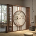 Tùy chỉnh 
            phong cách Trung Quốc mới bằng gỗ nguyên khối rỗng ghế màn hình vách ngăn cửa ra vào nhà hiện đại đơn giản có thể di chuyển phòng trà để chặn Zen vách ngăn gác lửng đẹp 