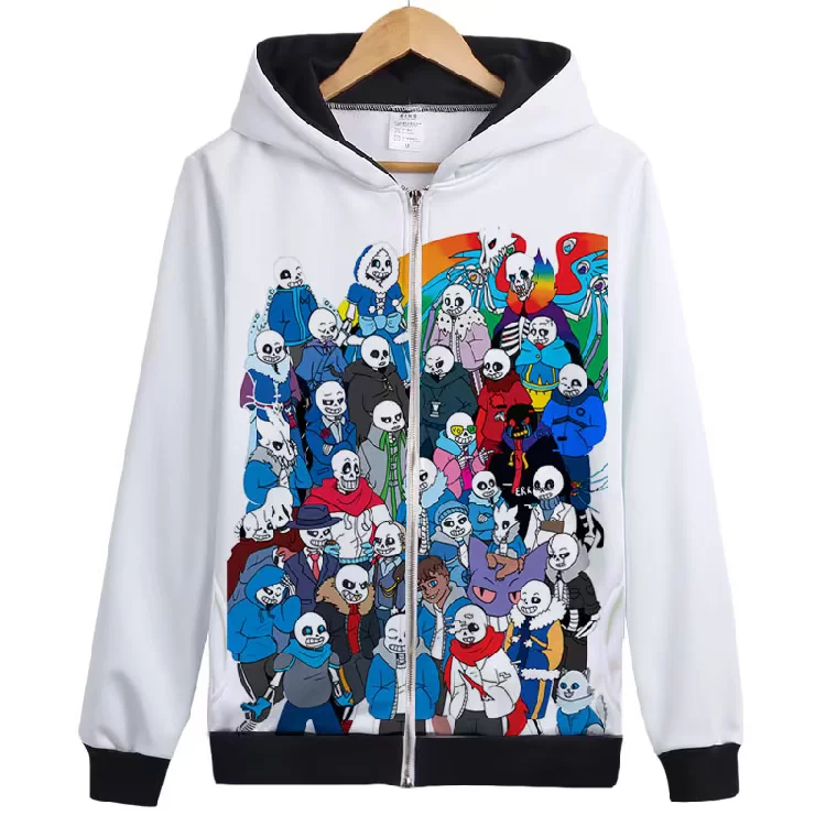 Sweatshirt with hood with zipper for men and women for students, autumn jacket