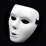 Глянцевая современная белая маска для танцевального шоу, реквизит, xэллоуин