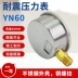 YN60 địa chấn máy đo áp suất xuyên tâm 0-1.6MPa địa chấn thủy lực áp suất nước áp suất không khí máy đo chân không máy đo áp suất âm loại con trỏ 