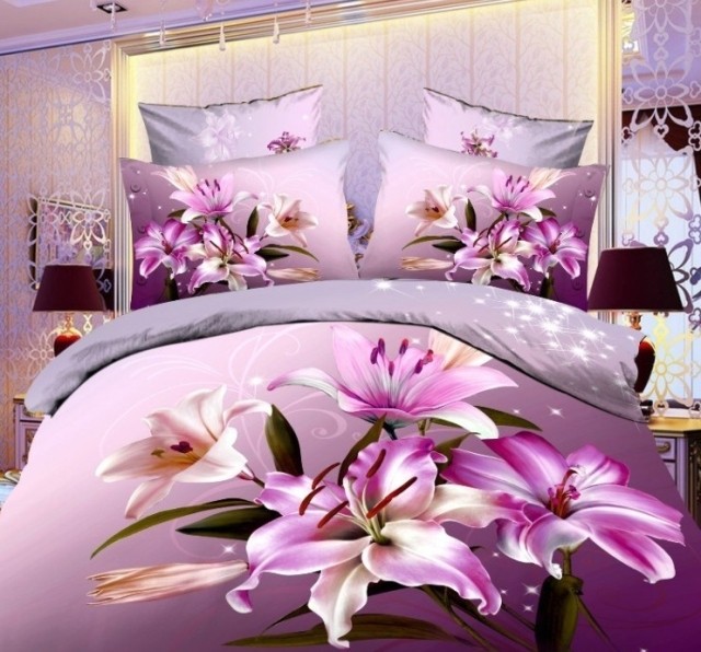 3d phiên bản lớn bốn bộ da bông giường màu vàng tối lớn hoa khăn trải giường quilt hoa hồng trắng