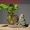 Sáng tạo nhà sư nhỏ bình thủy tinh gốm trang trí cây trồng nước máy tính để bàn màu xanh lá cây thủy canh container - Vase / Bồn hoa & Kệ