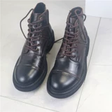 Martens, мягкие ретро кожаные короткие сапоги на платформе, ботинки, высота каблука 5см, воловья кожа
