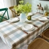 Phong cách bắc âu khăn trải bàn bàn cà phê vuông lưới bảng vải cotton và vải lanh chống thấm dầu-proof hình chữ nhật hiện đại nhà tối giản Khăn trải bàn