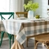 Phong cách bắc âu khăn trải bàn bàn cà phê vuông lưới bảng vải cotton và vải lanh chống thấm dầu-proof hình chữ nhật hiện đại nhà tối giản khăn trải Khăn trải bàn
