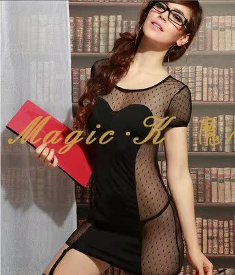 性感蕾丝后背真空透视制服诱惑套装包臀内衣酒吧夜店KTV女郎包邮-淘宝网