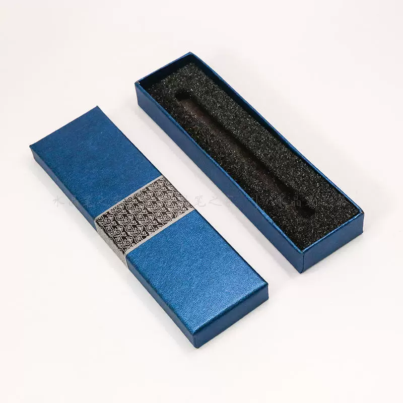 Blue pencil case, sponge, gift pen, pack