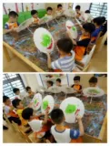 Детский белый зонтик для детского сада, «сделай сам», ручная роспись