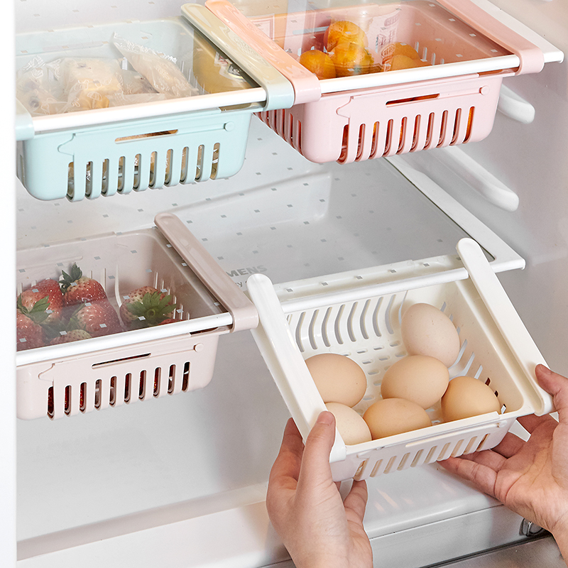 Creative tách phân loại lớp tủ lạnh kệ lưu trữ nhà bếp tươi khoang lưu trữ lưu trữ nhựa tách kệ ngăn kéo