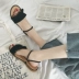 Dép nữ mùa hè 2018 dép mới Hàn Quốc phiên bản của một đôi giày hai mặc hoang dã cổ tích giày sinh viên dép phẳng phụ nữ